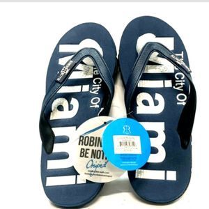 Robin Ruth Miami Mens The City of flip Flop Navy size 8.5 Small